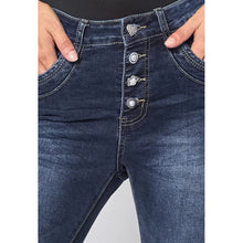 Load image into Gallery viewer, Qnuz Clothing Jeans w buttons Clothing 33 denim blue
