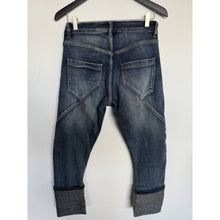 Load image into Gallery viewer, Qnuz Clothing Jeans with patches Clothing 33 denim blue
