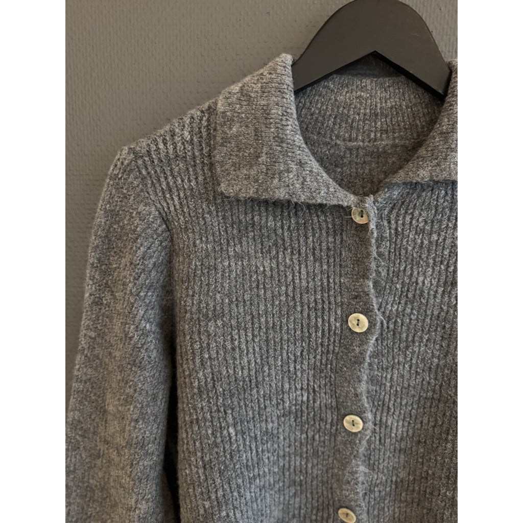 Qnuz Clothing Knit Cardigan Clothing 98 Dark Grey