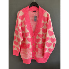 Load image into Gallery viewer, Qnuz Clothing Knitted Blouse w Hearts Clothing 4444 Bublegum
