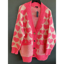 Load image into Gallery viewer, Qnuz Clothing Knitted Blouse w Hearts Clothing 4444 Bublegum
