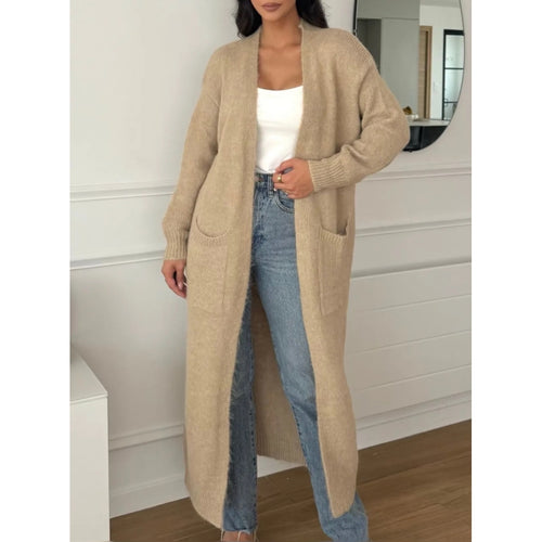 Qnuz Clothing Long Knit Clothing 63 Taupe