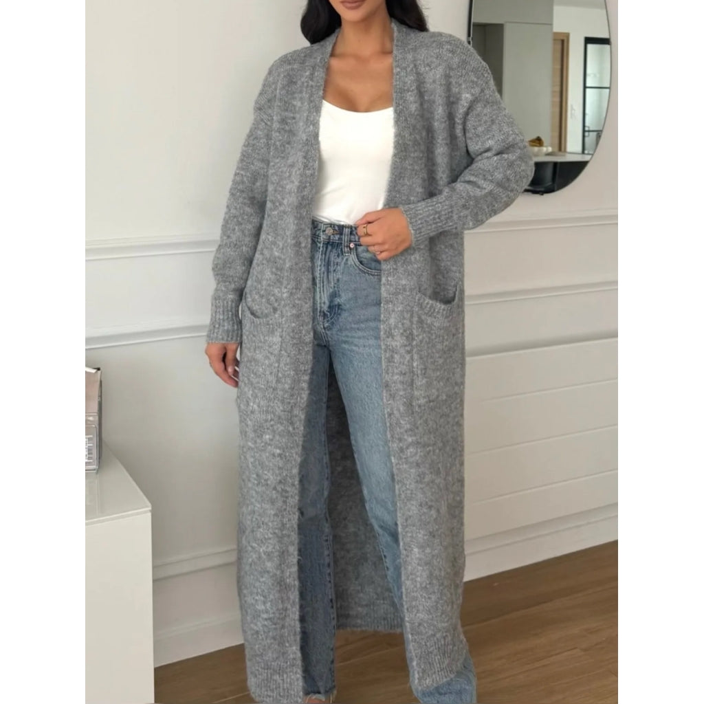 Qnuz Clothing Long Knit Clothing 98 Dark Grey