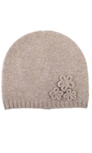 Load image into Gallery viewer, Qnuz Knitted hat w Flowers &amp; lurex 20% wool Hat/Glove
