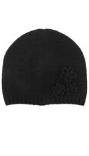Load image into Gallery viewer, Qnuz Knitted hat w Flowers &amp; lurex 20% wool Hat/Glove
