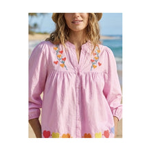 Load image into Gallery viewer, Qnuz Clothing LUX Shirt w embrodery Clothing 42 Rosa

