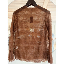 Load image into Gallery viewer, Qnuz Clothing Lace Blouse w Beautyful Cuffs Clothing 66 Terracotta

