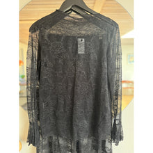 Load image into Gallery viewer, Qnuz Clothing Lace Blouse w Beautyful Cuffs Clothing 99 Black
