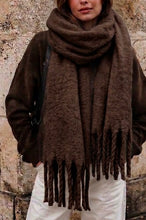Load image into Gallery viewer, Qnuz Large Scarf Fringes 35 x 210 Scarf
