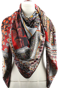 Qnuz Luksus Scarf 140 x 140 cm 30% Silk Scarf