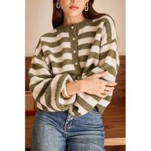 Load image into Gallery viewer, Qnuz Clothing Lux Knit w Stripes Clothing 53 Army
