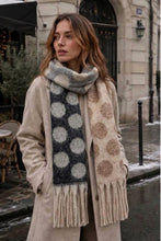 Load image into Gallery viewer, Qnuz Lux Scarf w DOTS 20% wool 40 x 188 Scarf
