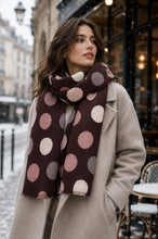 Load image into Gallery viewer, Qnuz Lux Scarf w Dots 20% wool 90 x 190 Scarf
