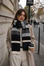 Load image into Gallery viewer, Qnuz Lux Scarf w Dots 20% wool 90 x 190 Scarf

