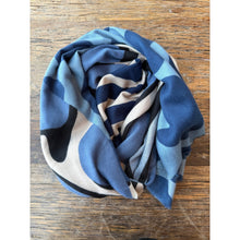 Load image into Gallery viewer, Qnuz Lux scarf 20% wool 80% viscose Scarf 30 Blue
