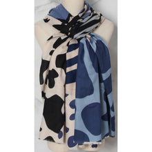 Load image into Gallery viewer, Qnuz Lux scarf 20% wool 80% viscose Scarf 30 Blue
