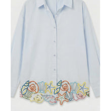 Load image into Gallery viewer, Qnuz Clothing Luxury Shirt w Embrodery Clothing 32 blue
