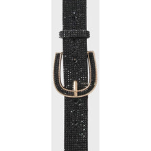 Load image into Gallery viewer, Qnuz Luxus Bling belt 2,50 cm 110 cm Belt 99 Black
