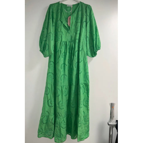 Qnuz Clothing Luxus Bohome dress Clothing 50 Green