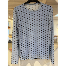 Load image into Gallery viewer, Qnuz Clothing Mesh Blouse w Dots Clothing 32 pastel Blue
