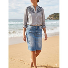 Load image into Gallery viewer, Qnuz Clothing Pilla Skirt Clothing 33 denim blue
