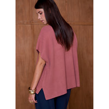 Load image into Gallery viewer, Qnuz Clothing Poncho cardigan w buttons Clothing 43 Deep rosa
