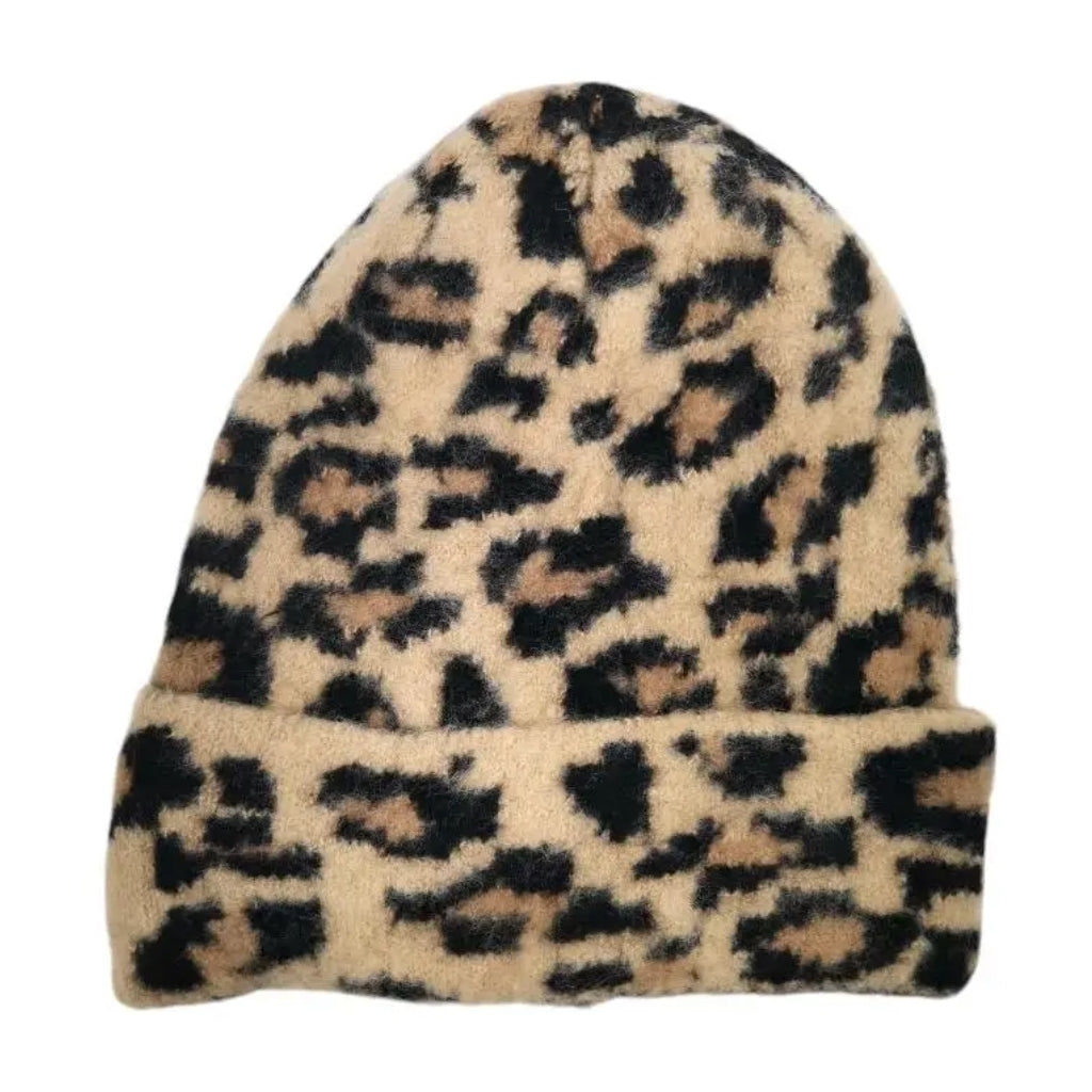 Qnuz Rada Knit hat Hat/Glove 64 Leopard