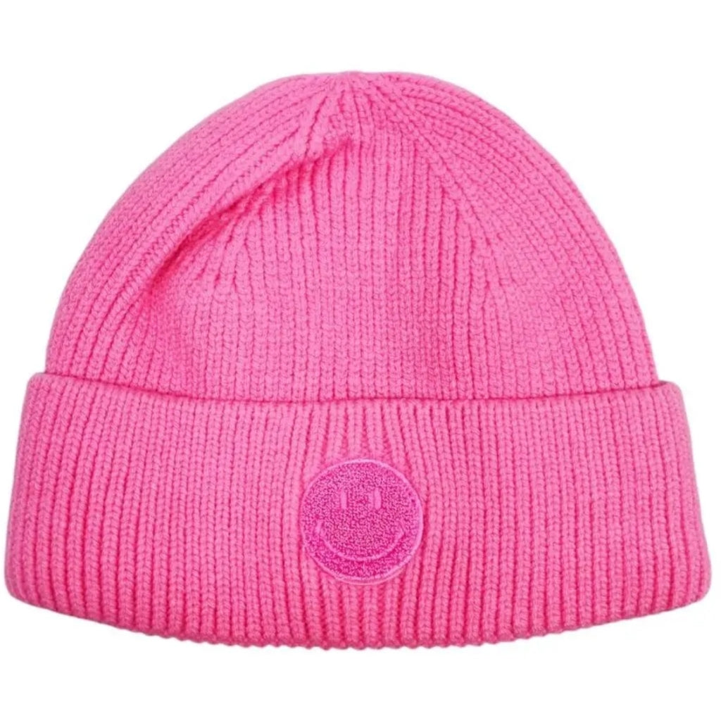 Qnuz Radir smiley hat Hat/Glove 44 Raspberry