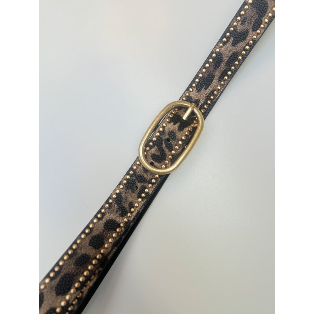 Qnuz Ree belt Belt 64 Leopard