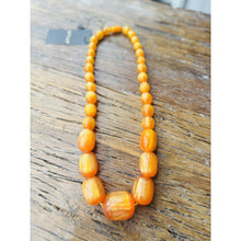Load image into Gallery viewer, Qnuz Retro Pearl Necklace Necklace 24 Amber
