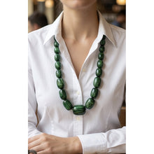 Load image into Gallery viewer, Qnuz Retro Pearl Necklace Necklace 53 Army
