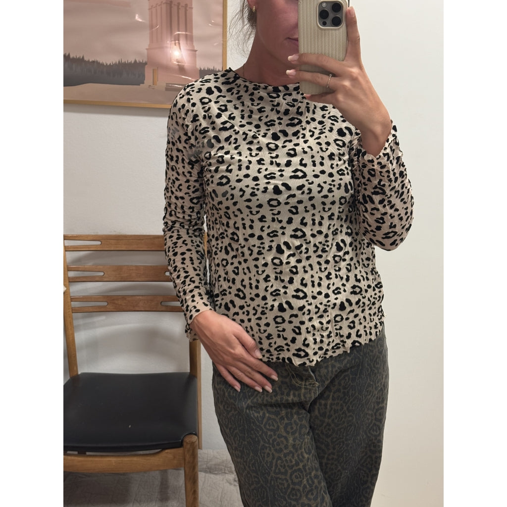 Qnuz Clothing Rexi Mesh blouse 2 layer Clothing 13 Beige