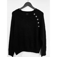 Load image into Gallery viewer, Qnuz Clothing Ria w. simili buttons Clothing 99 Black
