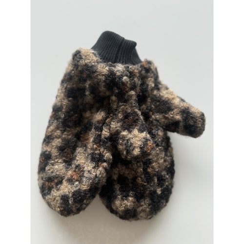 Qnuz Rubi teddy glove Hat/Glove 64 Leopard