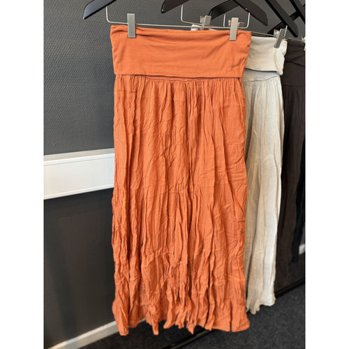 Qnuz Clothing Ruth skirt Clothing 66 Terracotta