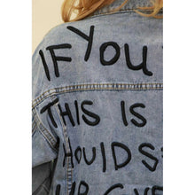 Load image into Gallery viewer, Qnuz Clothing Sabrina jacket w embrodery Clothing 33 denim blue
