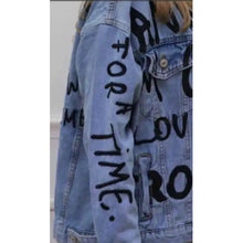 Load image into Gallery viewer, Qnuz Clothing Sabrina jacket w embrodery Clothing 33 denim blue
