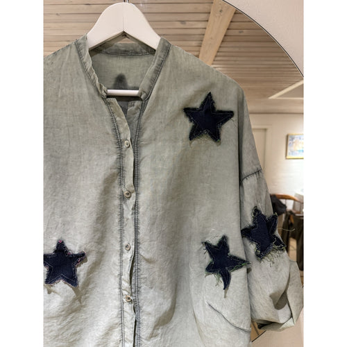 Qnuz Clothing Star Shirt Clothing 98 Dark Grey