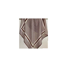 Load image into Gallery viewer, Qnuz Scarf Prince of Wales print 70 x 70 cm Scarf 60 Marron
