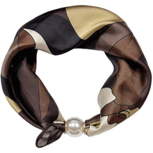 Load image into Gallery viewer, Qnuz Scarf Retro &amp; Pearl 70 x 70 cm Scarf 60 Marron
