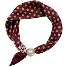 Load image into Gallery viewer, Qnuz Scarf small Dots &amp; Pearl 70 x 70 cm Scarf 28 Burgundy
