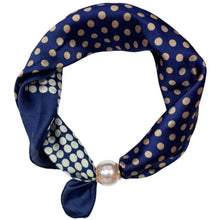 Load image into Gallery viewer, Qnuz Scarf small Dots &amp; Pearl 70 x 70 cm Scarf 30 Blue
