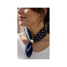 Load image into Gallery viewer, Qnuz Scarf small Dots &amp; Pearl 70 x 70 cm Scarf 30 Blue
