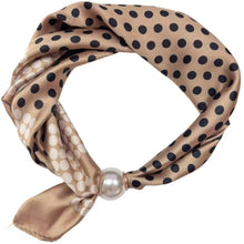 Load image into Gallery viewer, Qnuz Scarf small Dots &amp; Pearl 70 x 70 cm Scarf 63 Taupe
