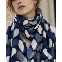Load image into Gallery viewer, Qnuz Scarf w. small Dots 90x180 cm Scarf 30 Blue

