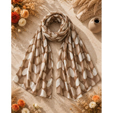 Load image into Gallery viewer, Qnuz Scarf w. small Dots 90x180 cm Scarf 63 Taupe
