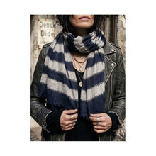 Load image into Gallery viewer, Qnuz Scarf w. sparkling glitter 80x190 cm Scarf 30 Blue
