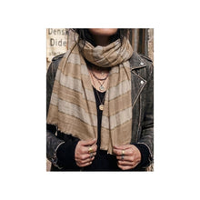 Load image into Gallery viewer, Qnuz Scarf w. sparkling glitter 80x190 cm Scarf 63 Taupe

