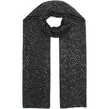 Load image into Gallery viewer, Qnuz Scarf w.flowers 90x180 cm Scarf 99 Black

