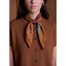 Load image into Gallery viewer, Qnuz Scarf w Big &amp; Small Dots 70 x 70 cm Scarf 66 Terracotta
